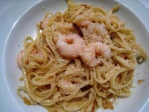 bLinguini al ajillo con gambas