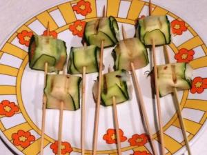brochetas calabacin queso